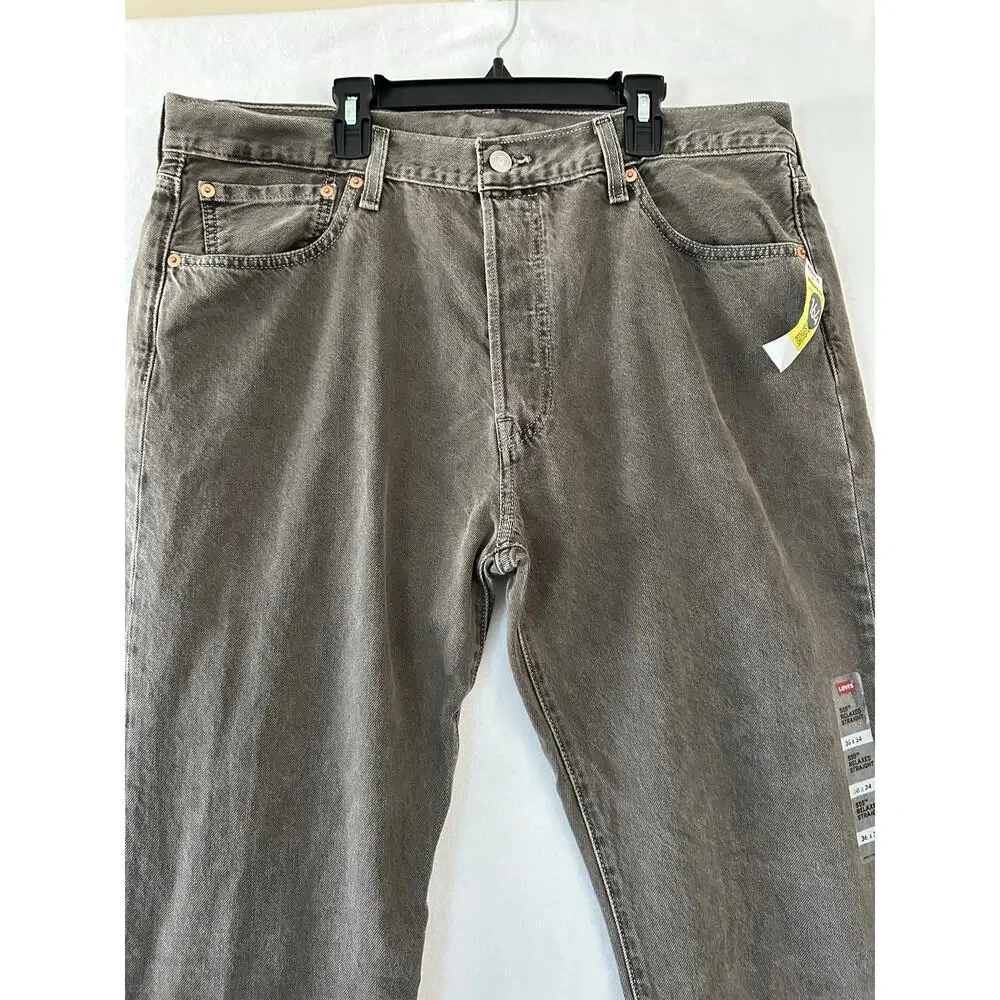 NWOT Levi's Gray Wash 555 Jeans 36 X 34 Relaxed Straight Men's